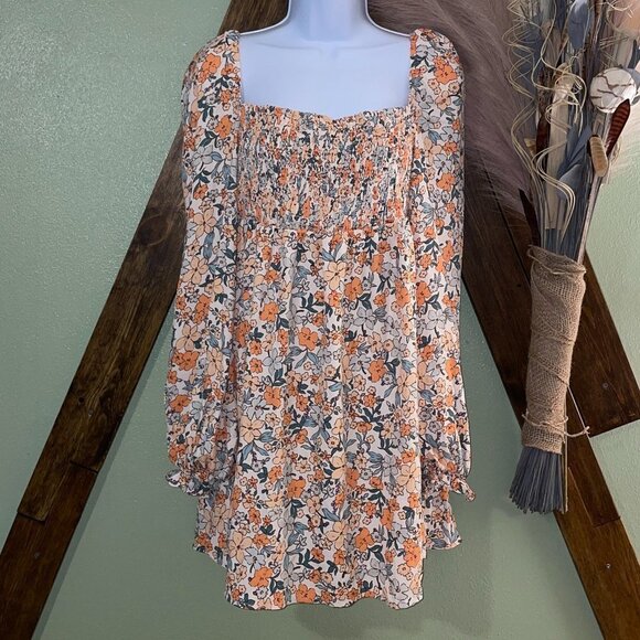 BellanBlue | Dresses | Boho Plus Floral Print Bell Sleeve Off Shoulder Mini Dress 622fe3ba7468d59d296d82b9